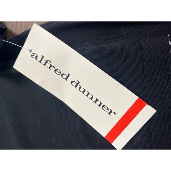 Alfred Dunner Women's Black Embroidered Floral Blouse Short Sleeve Size 8 - New - Picture 9 of 10